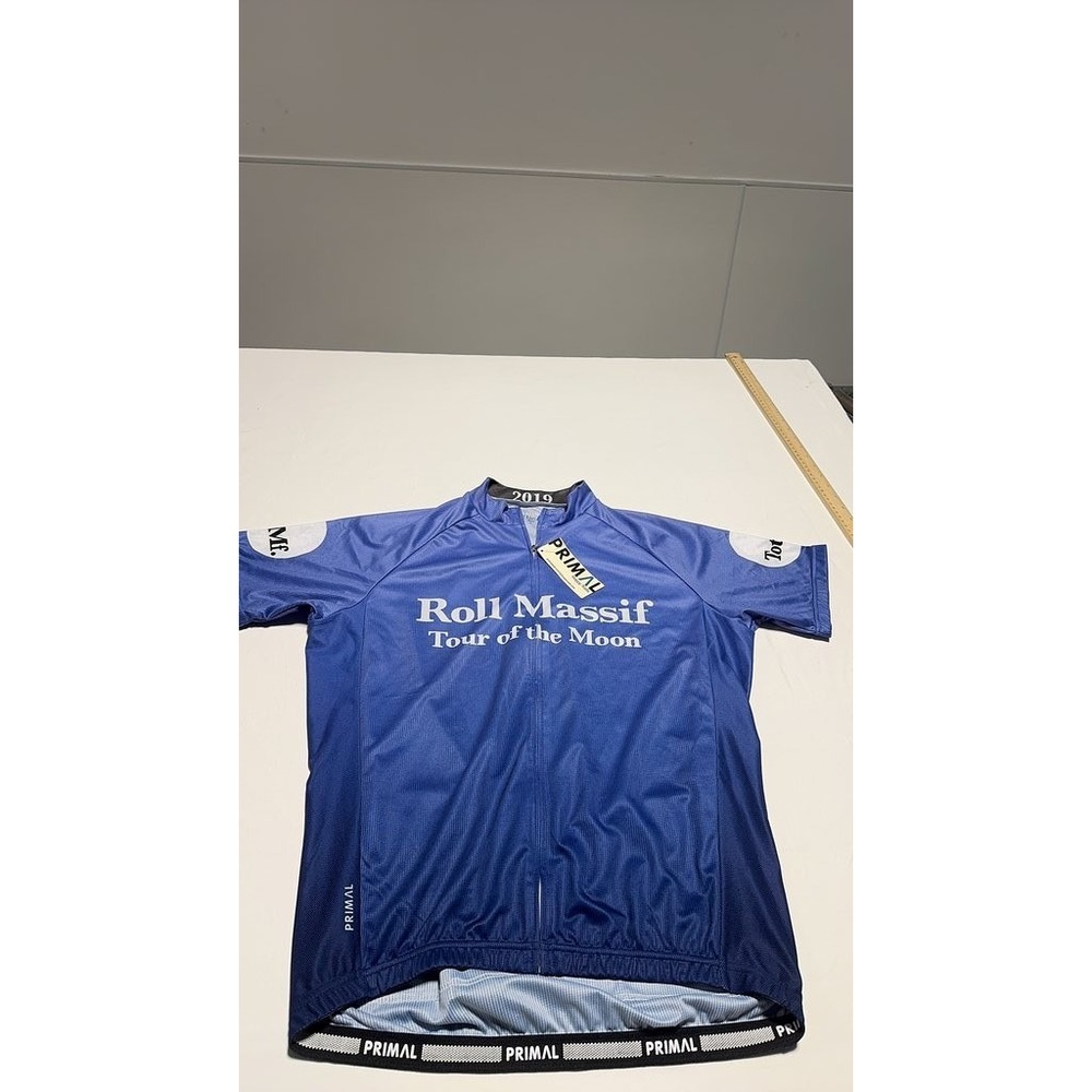 Primal Roll Massif Tour of the Moon 2019 Cycling Jersey Blue Mens Large NWT